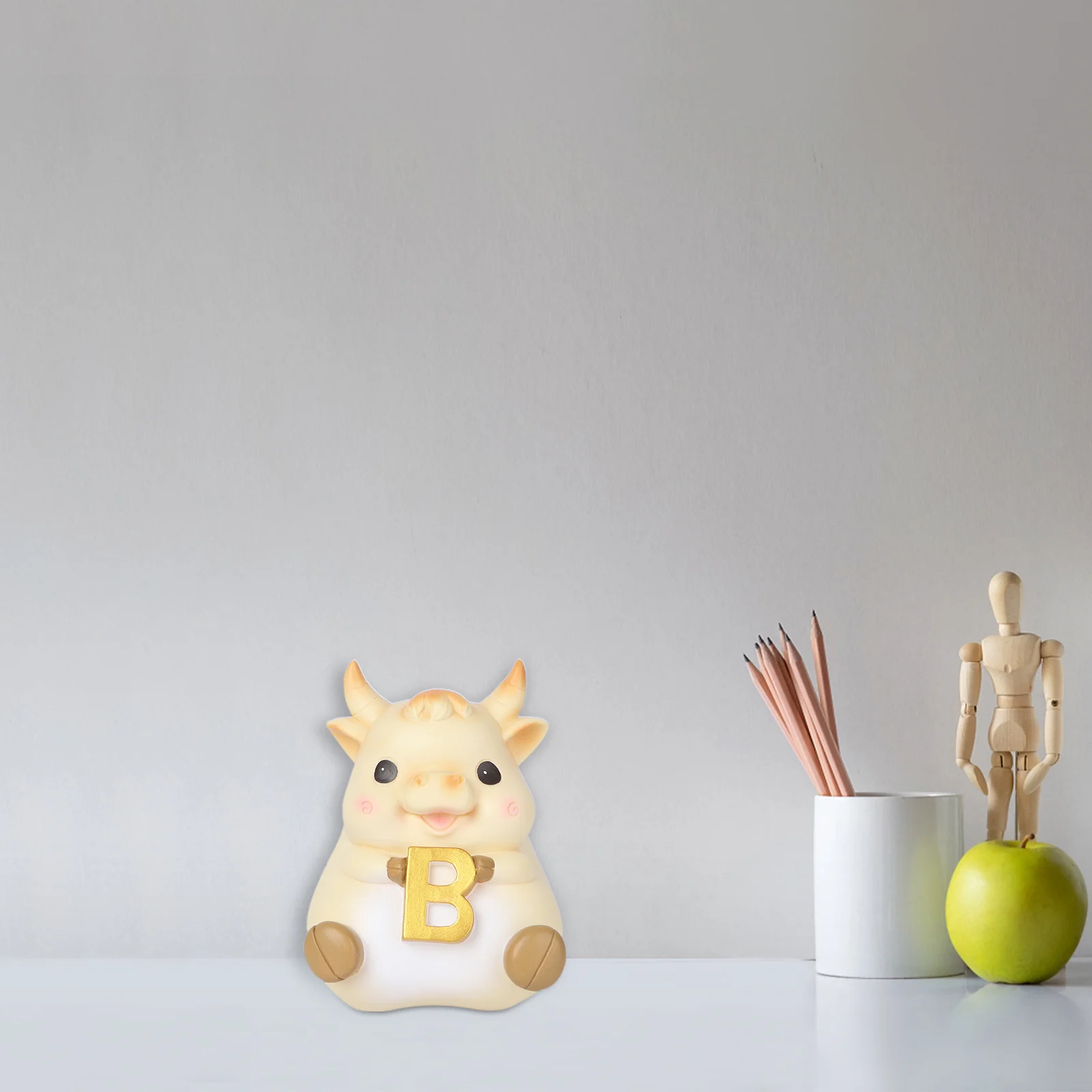 

1Pcs Kid Piggy Bank Cattle Shape Coin Saving Pot Calf Money Bank Change Holder New Year Gift Desktop Decoration