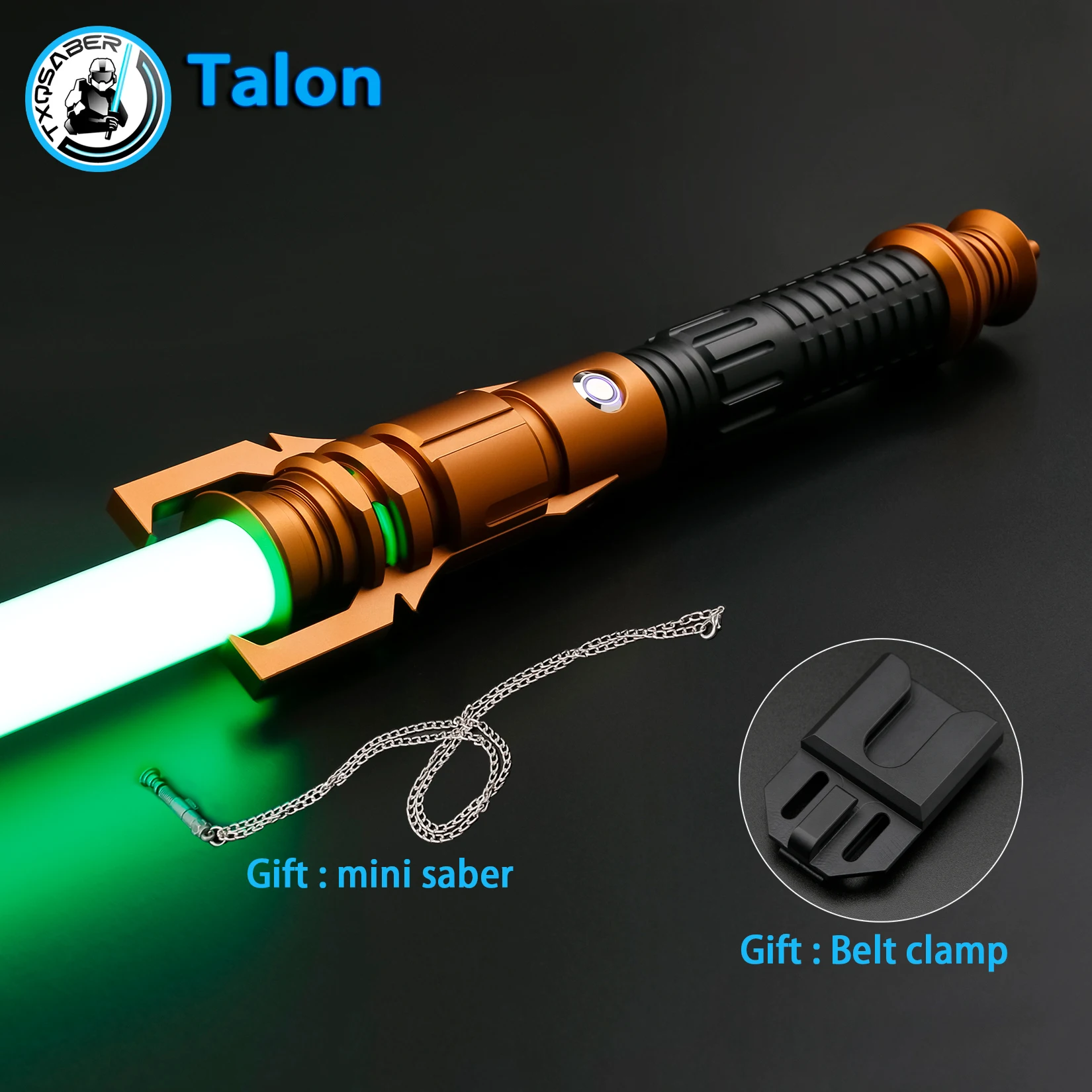 

TXQSTUDIO Lightsaber Darth Talon For Adult Cosplay Toy Metal Hilt with Strap Blaster laser sword Color Change Bluetooth function