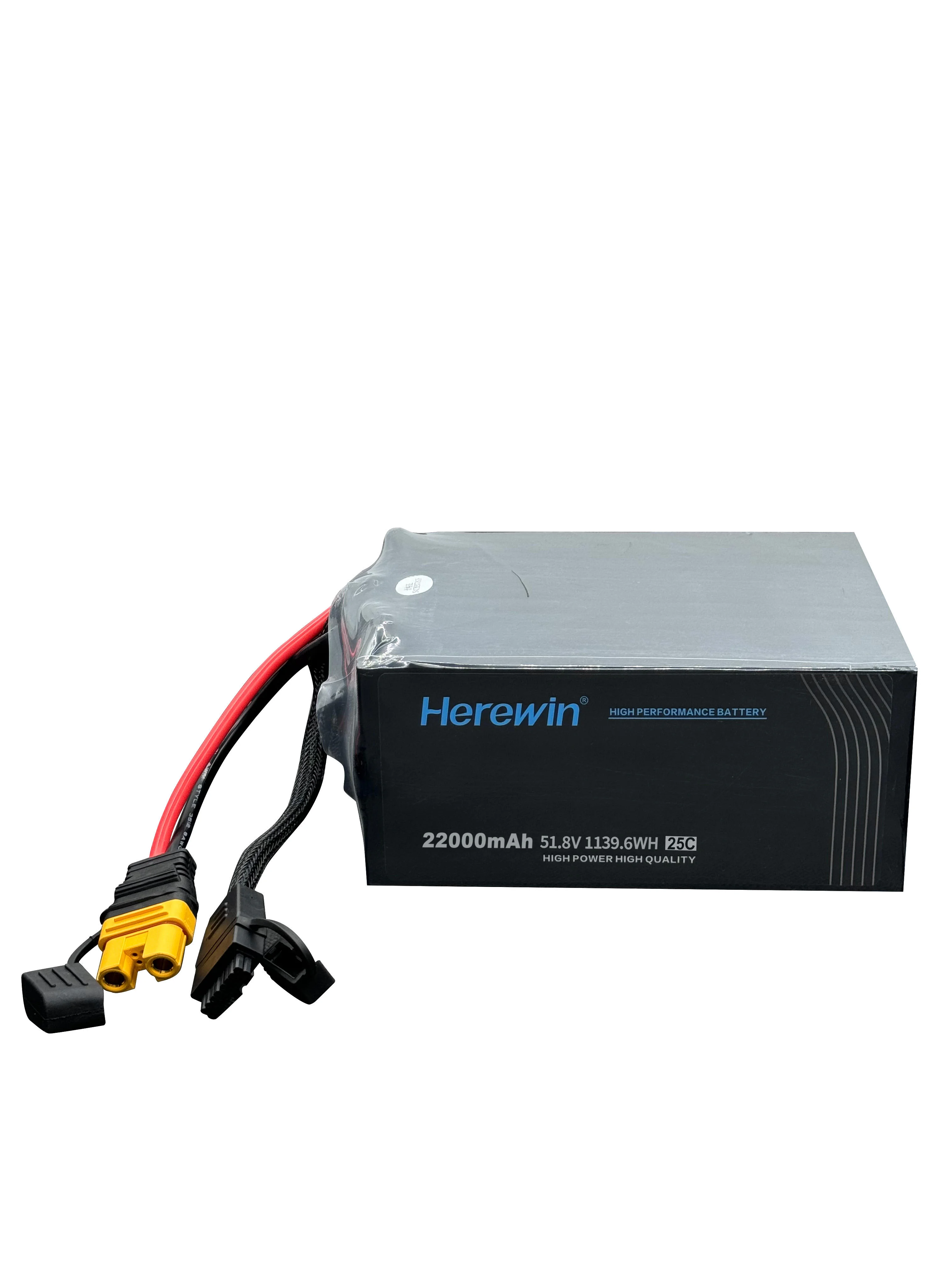 

Herewin 51.8V 14S 22000mAh 25C Light Weight, High Energy Density, High-performance Battery