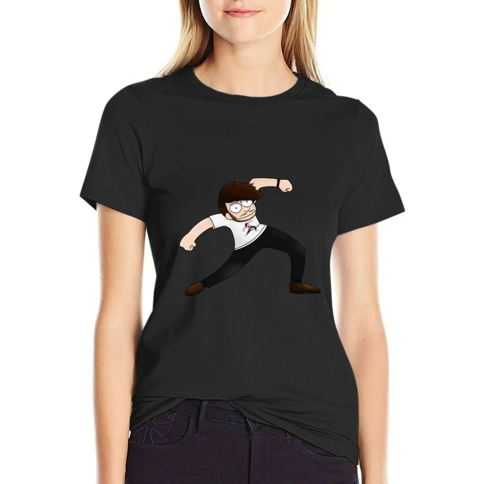 

James Marriott krumping T-shirt summer top funny cute clothes white t-shirts for Women