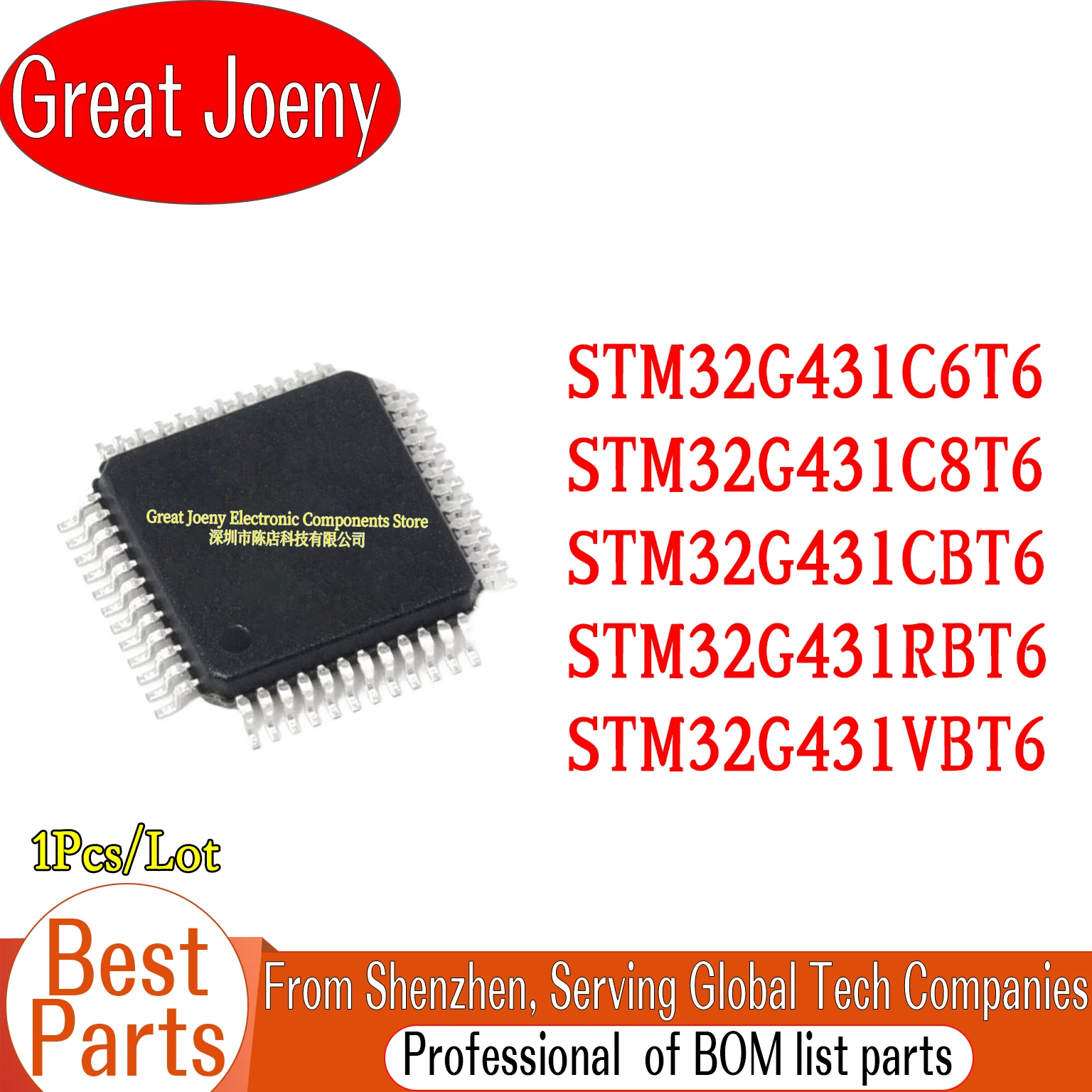 

STM32G431 STM32G431C6T6 STM32G431C8T6 STM32G431CBT6 STM32G431RBT6 STM32G431VBT6 IC MCU Chipset