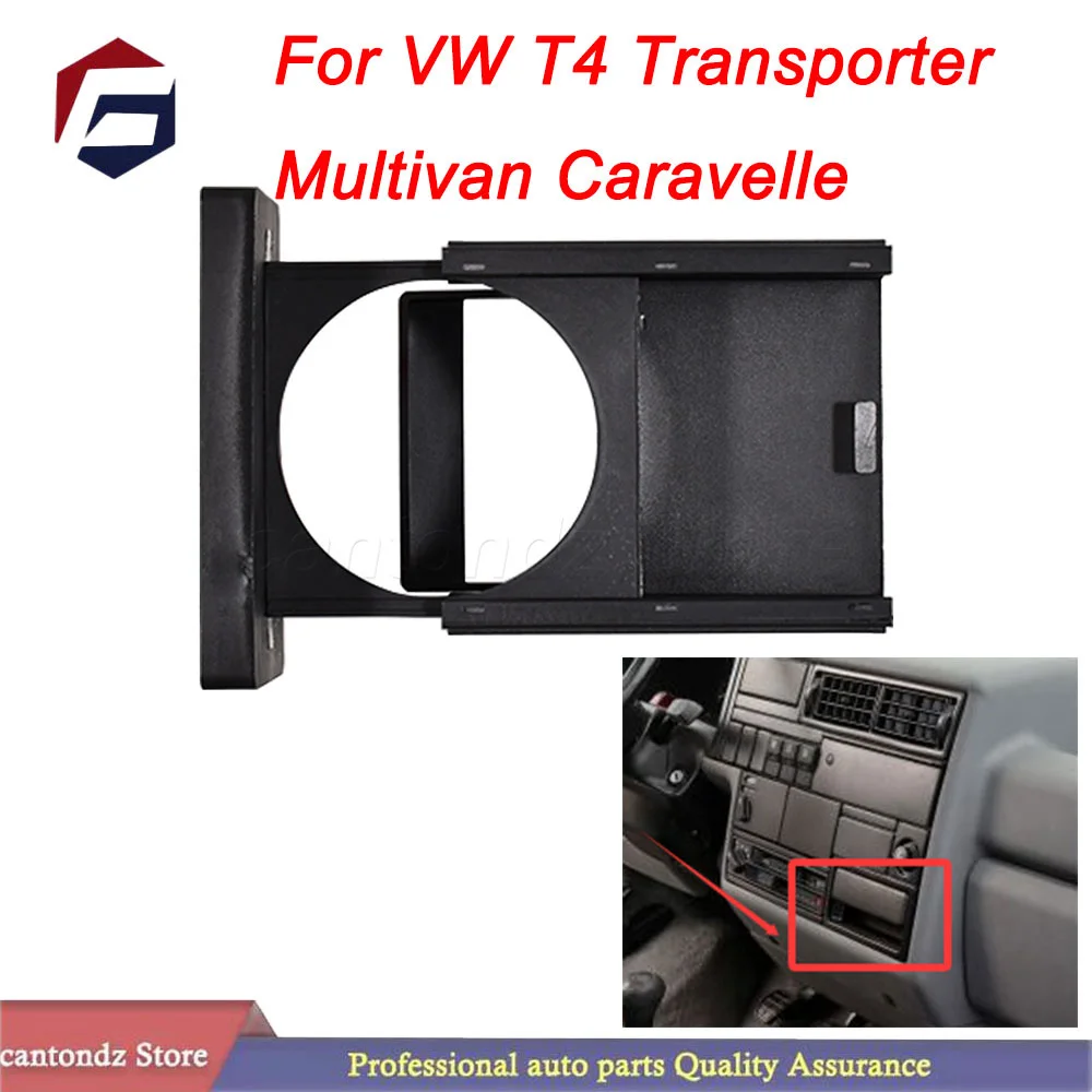 For VW T4 Transporter Multivan Caravelle Durable Dashboard Center Control Ashtray Slot Water Cup Holder Black Easy Installation