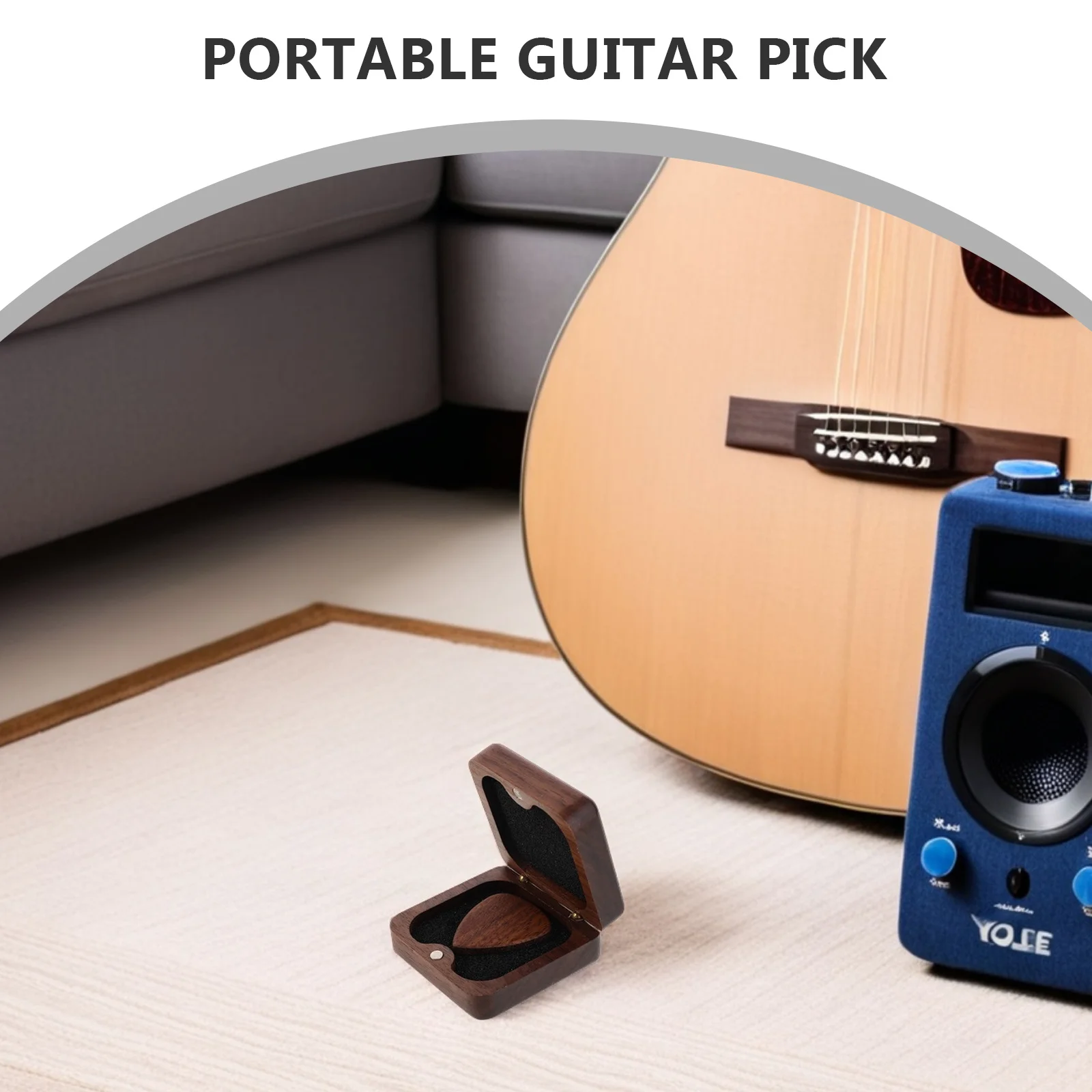 

1 set 1 Set Handcrafted Walnut Guitar Picks Solid Wood Plectrums For Acoustic Electric Bass Ukulele Ergonomic Thumb Finger Picks