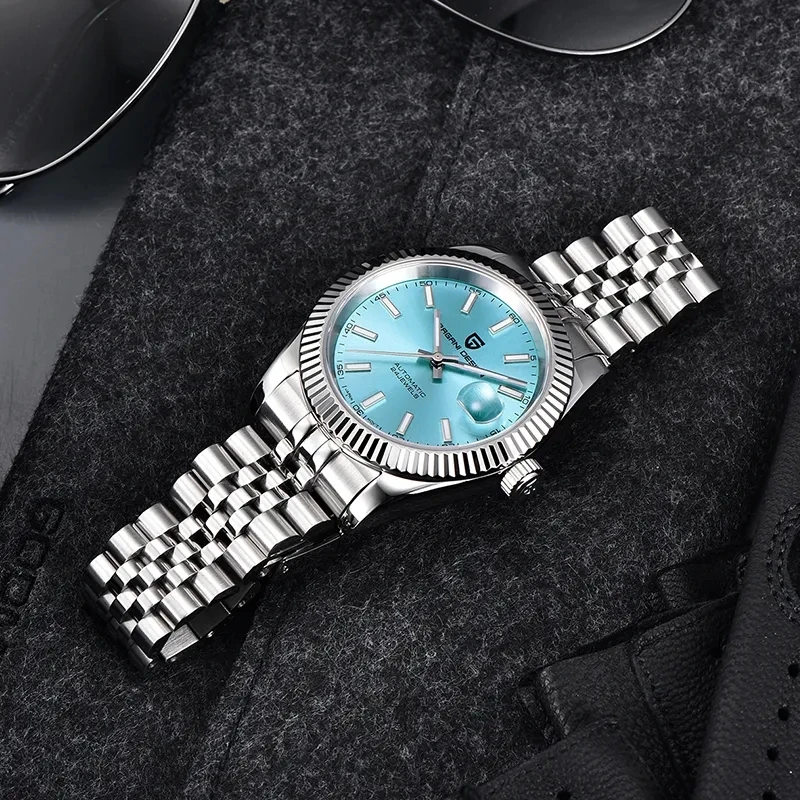 PAGANI DESIGN PD1645 Men Mechanical Watch Luxury Automatic Watch Jubilee Bracelet NH35 Movement 100M Waterproof Sport Wristwatch