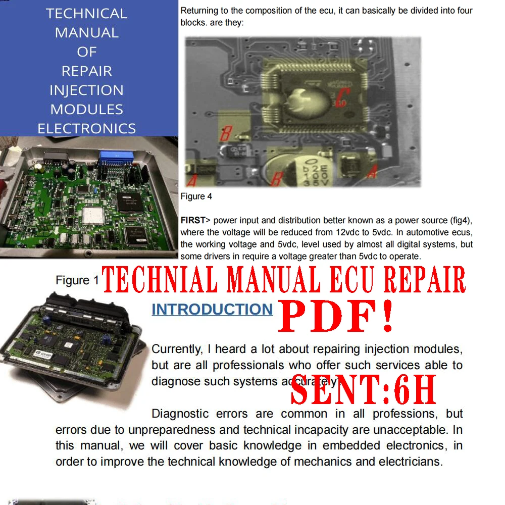 

Techncial Manual ECU Repair for Electronic Injection Modules Diag Datasheets SMD Components Diode Resistors Transistors Test