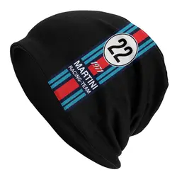 Martini Racing Skullies Beanies Caps Racing Team Thin Hat Autumn Spring Bonnet Hats Men Women's Street Ski Cap
