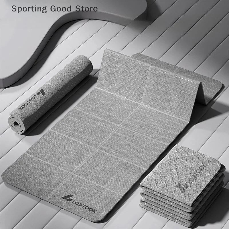 Eco Traveller، سجادة يوجا قابلة للطي، قطعة واحدة، TPE غير قابلة للانزلاق على الوجهين، مُحسّنة للتمرين على البيلاتيس والأرضيات #1