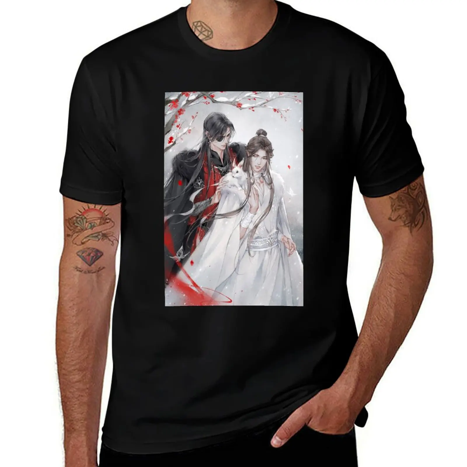 

HuaLian Bunny New Year T-Shirt man t shirt cotton high quality t shirt men 100% cotton luxury brand t shirt man designer T-shirt