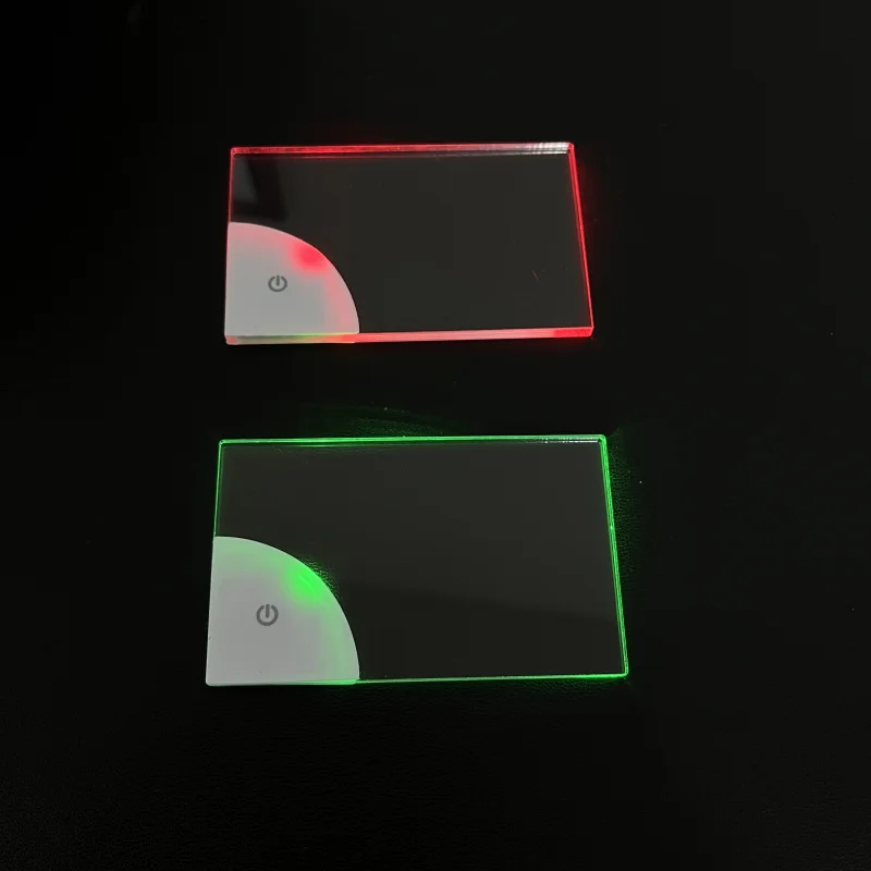 

10pcsCustom Popular Design Printing Laser Engrave LED Acrylic Business Card Business Cards Unique Light up Business Card