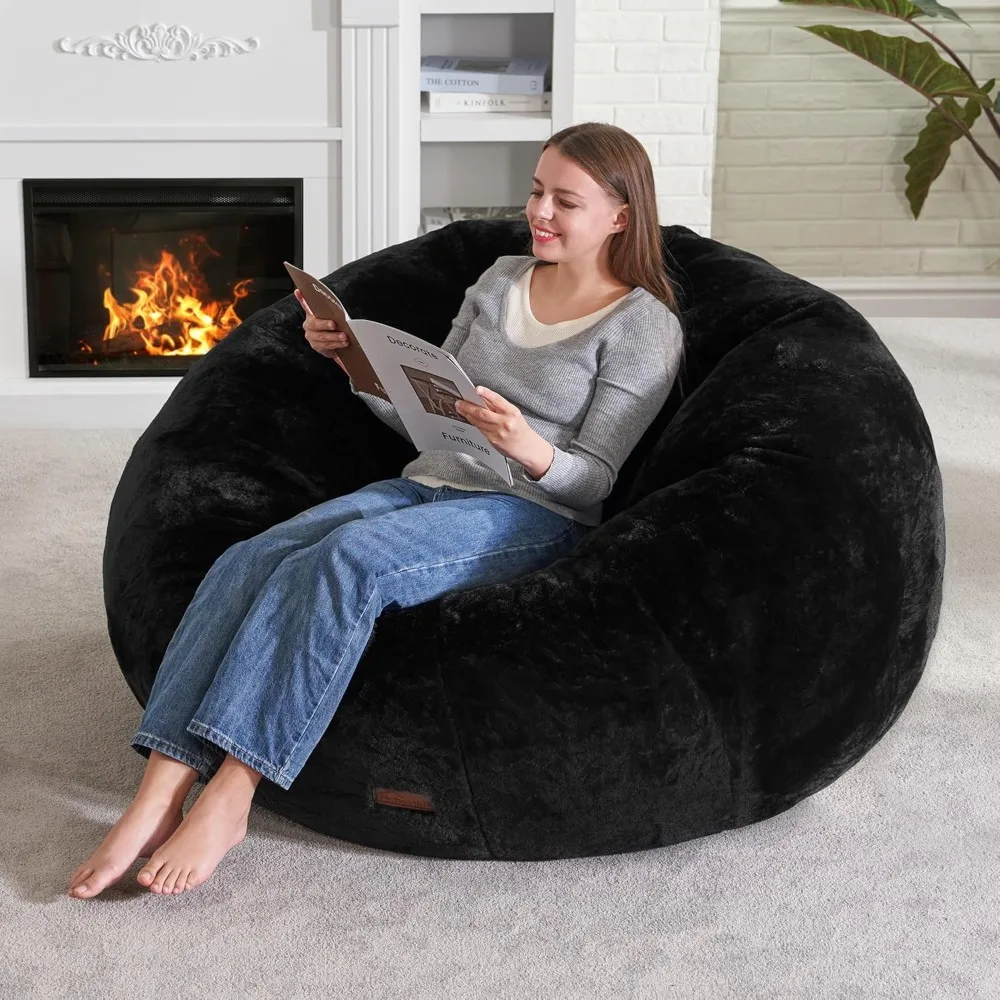 Bean Bag Chairs Large Bean Bag Couch for Adults Stuffed Lazy Sofa Chair Comfy Floor Chair with Spacious Design for Reading