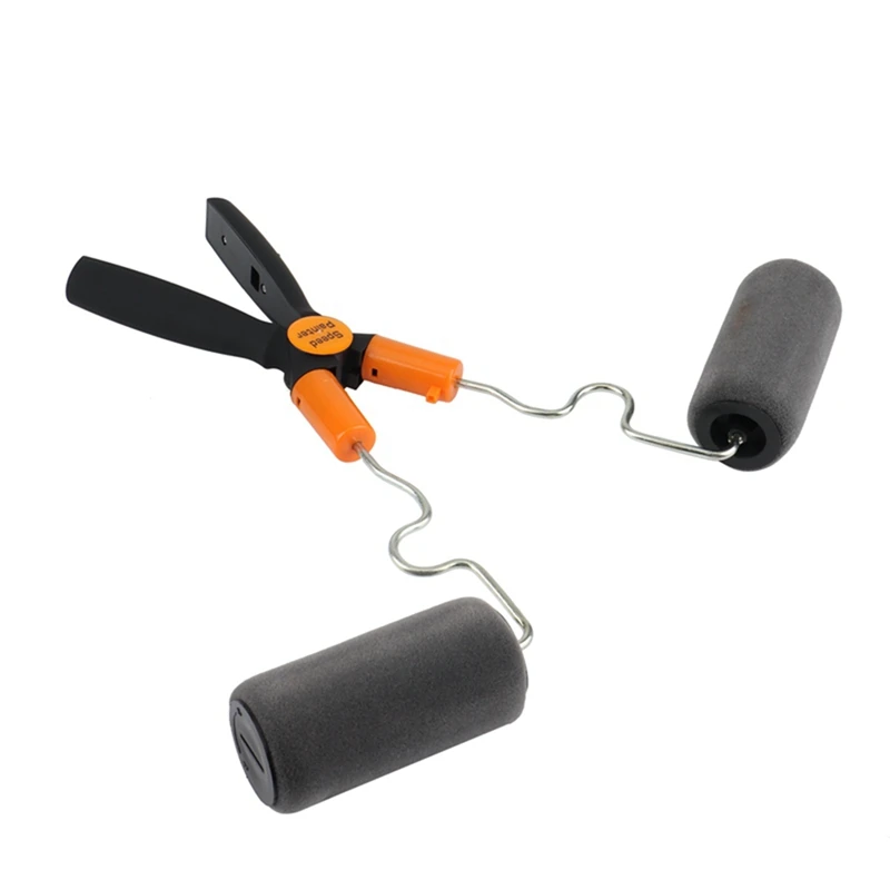 طقم فرش دوارة طلاء بقضيب تلسكوبي ، متين ، برأسين ، ديكور منزلي ، حائط ، تصنعه بنفسك ، طلاء إبداعي ، جديد ، 2 *