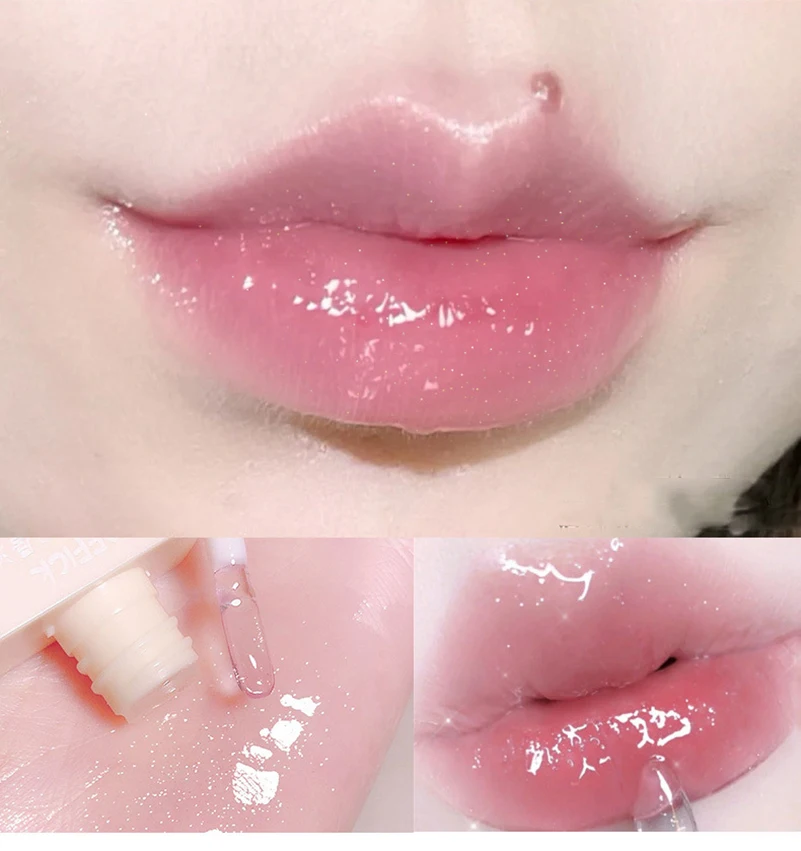 Świeże owoce Roll-On balsam do ust Lip Mirro Pearl Plumping błyszczyk Glitter odżywczy wodoodporny nawilżający połysk kobiety kosmetyczne