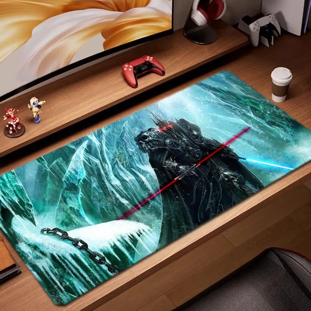 

lich king Mouse Pad Game Accessories keyboard pad XXL large locking edge 900X400 mm table mat Gaming mousepad