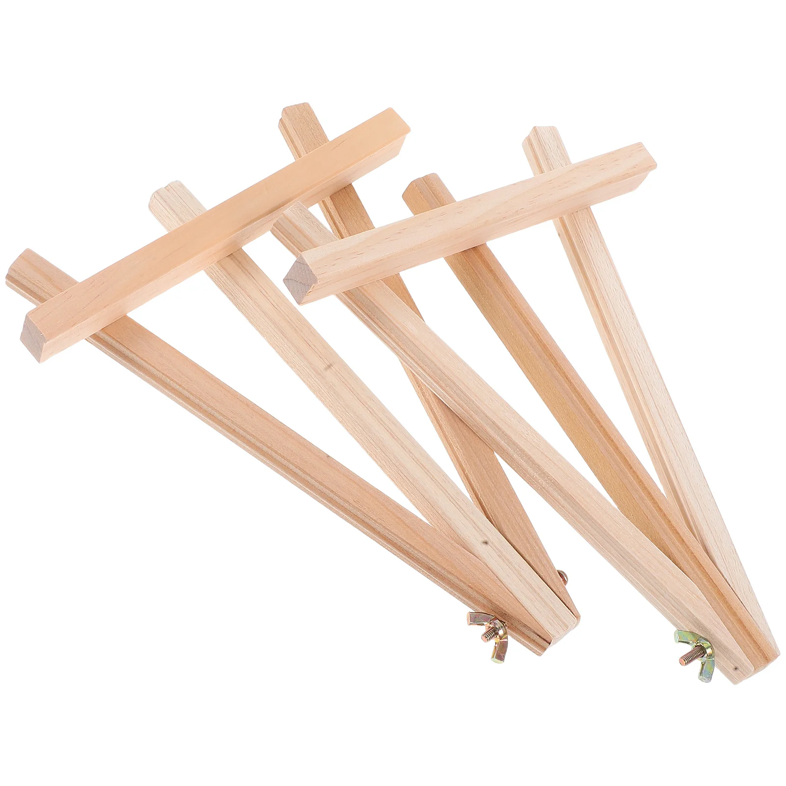 

2Pcs Mini Wooden Easels Solid Wood Triangle Stand for Art Work Display Painting Holder Calendar Rack 18x24cm Mini Easels