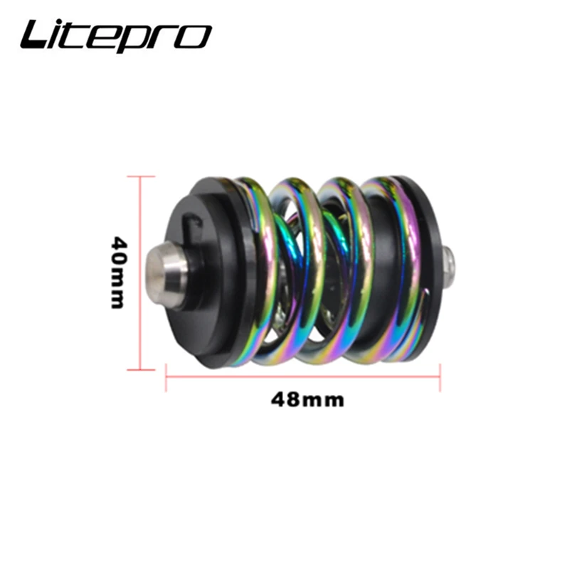 Litepro-Folding Bicycle Rear Shock Absorber, Titanium Shaft, Double Shock Absorber, BMX, Brompton