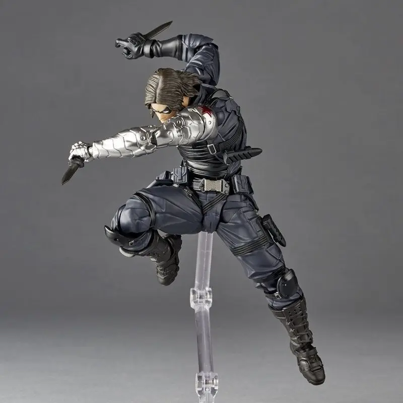 Kaiyodo Winter Soldier Revoltech AMAZING YAMAGUCHI Bucky Barnes Captain America Anime Action Figures toy birthday gifts