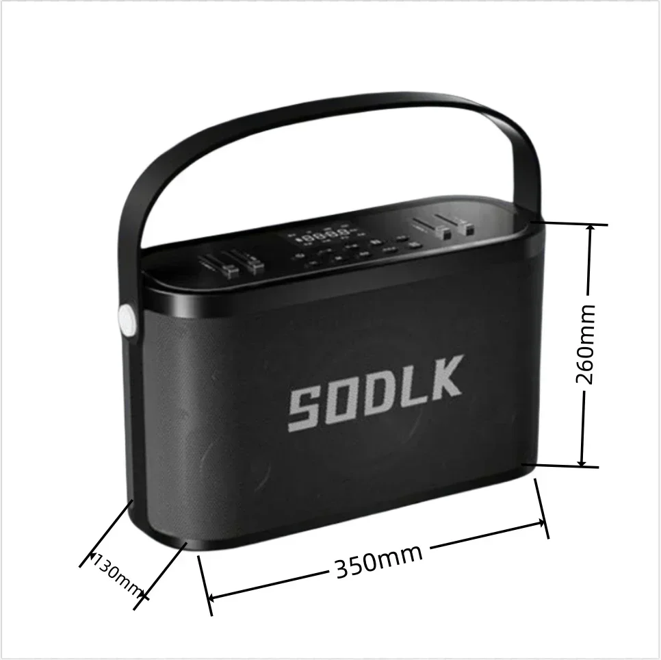 SODLK S1271 Portable 280W High Power Wireless MIC Bluetooth Speaker with HeavyBass Outdoor Home Singing HIFI Sound Quality USB