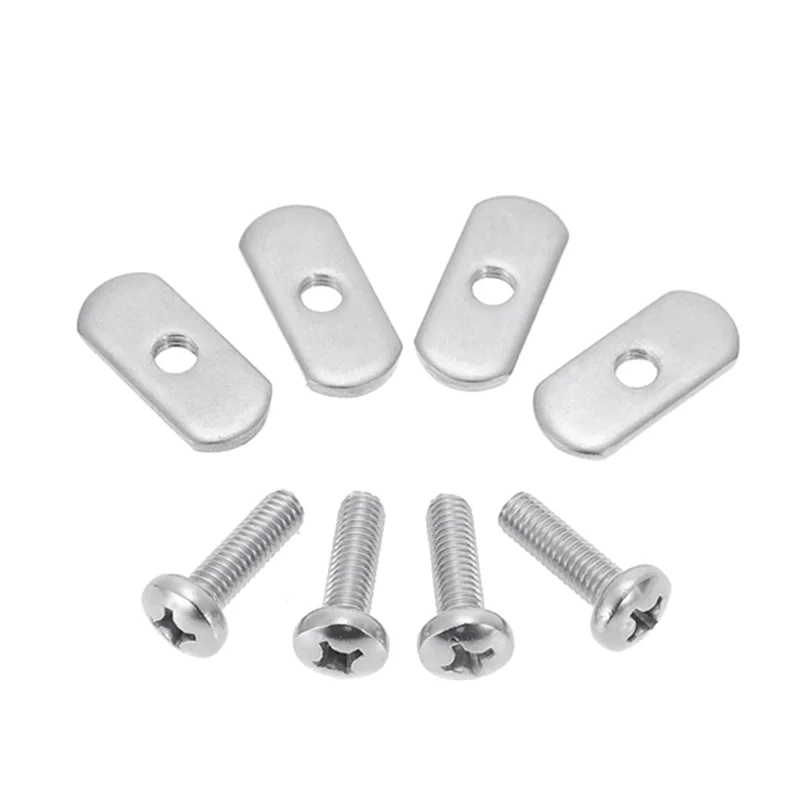 8 Pcs Kayak Rail/Track M5 Screws & Nuts T Slot Bolt Replacement Stainless Steel Gear Mounting Bolt Kayak Accessories