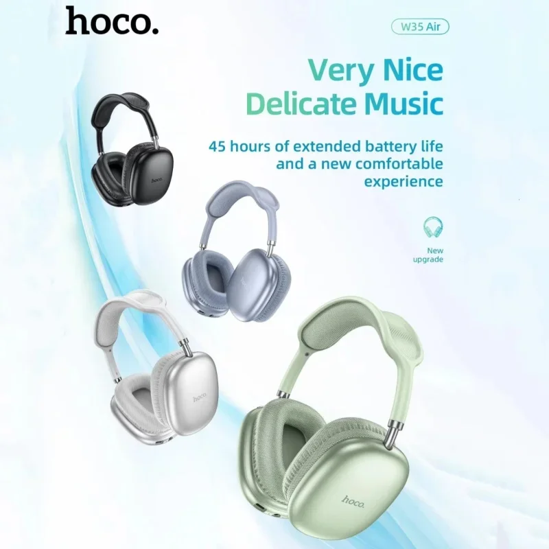 Wireless Air Upgrade Bluetooth 5.3 Music Headphone HiFi Audio Headset Mic Stereo Sound HOCO Sport Earphones 40MM Driver 45Hrs