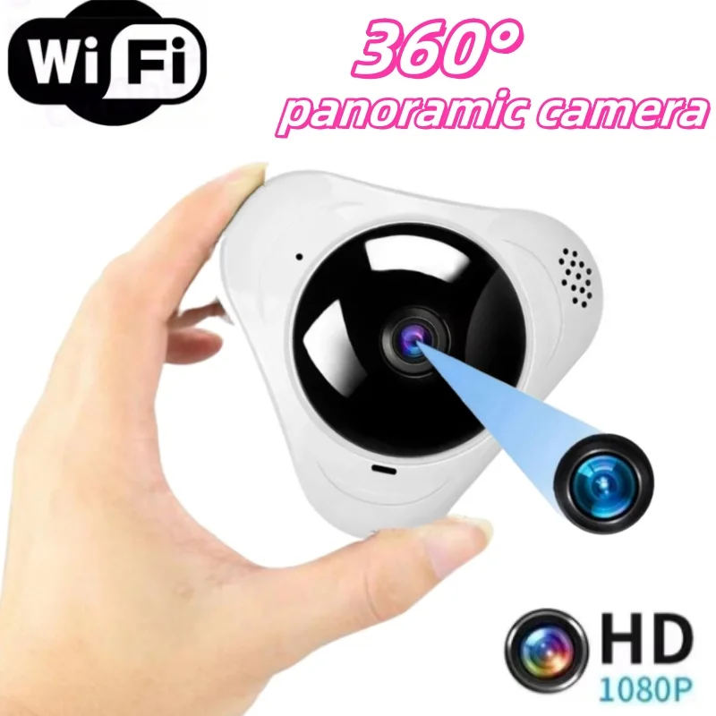 

360° Wifi Panoramic Camera 1080P HD Security Protection Fisheye IP Cam Smart Home Night Vision CCTV Small Surveillance Camcorder