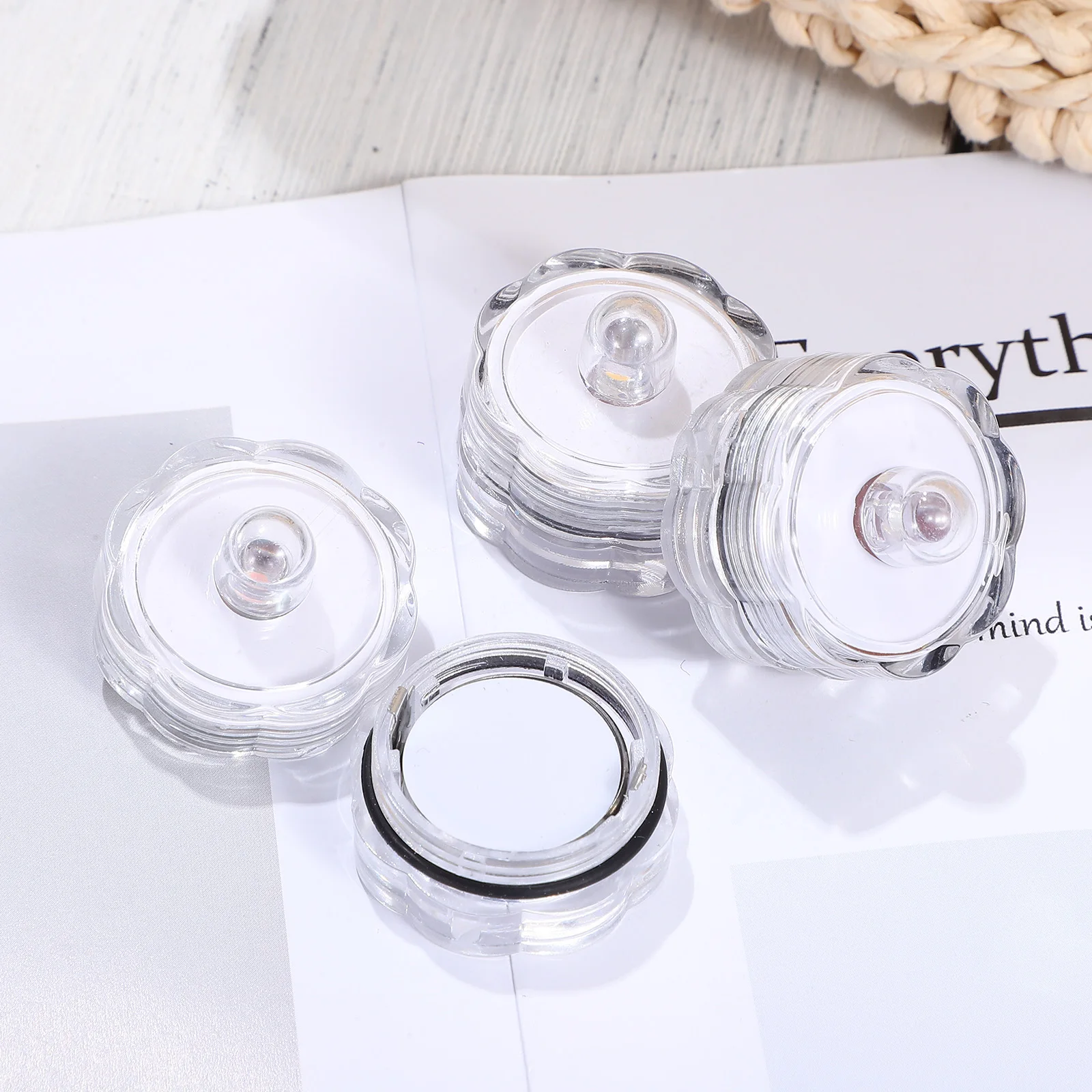 12 Pcs 현실적인 Flameless 차 조명 디 밍이 가능한 LED 물고기 탱크 목욕 파티 홈 인테리어 잠수정 LED에 대 한 컬러