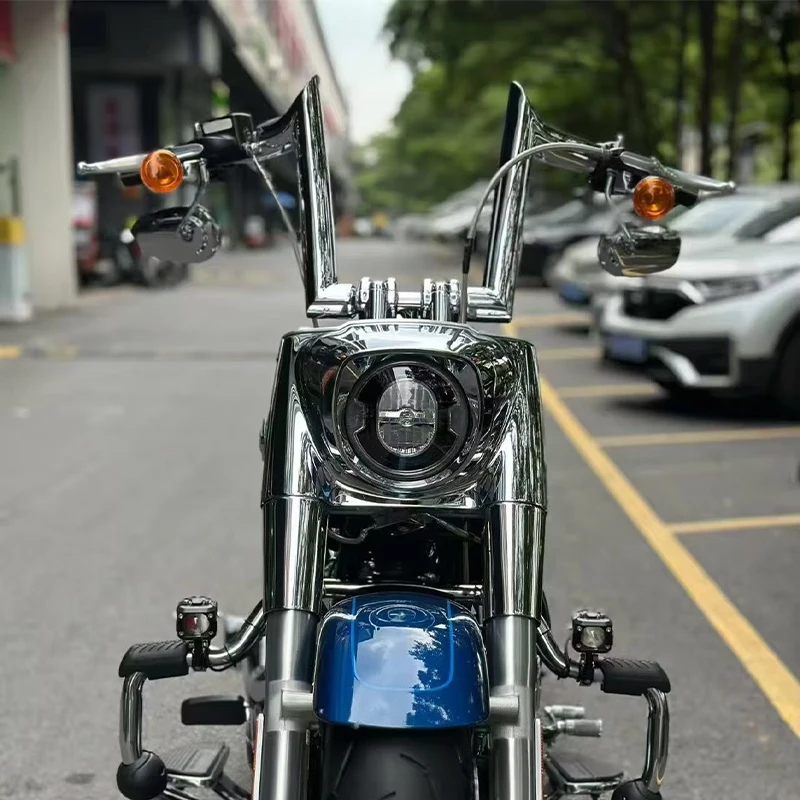 Motorcycle 2'' APE Hanger Handlebar Single Hydraulic Pump For Harley Fat Boy Breakout Street Bob Low Rider S ST Road King 883
