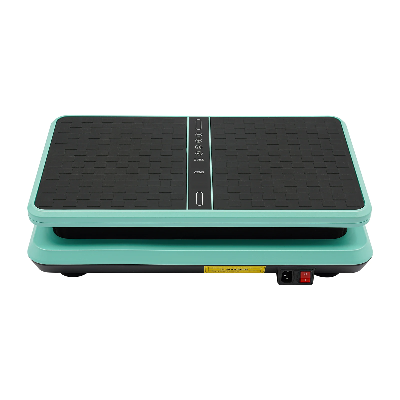 آلة تمرين لوحة الاهتزاز باللون الأخضر، مع أشرطة مقاومة وجهاز تحكم عن بعد، 99 سرعة قابلة للتعديل، لتخفيف وزن الجسم بالكامل