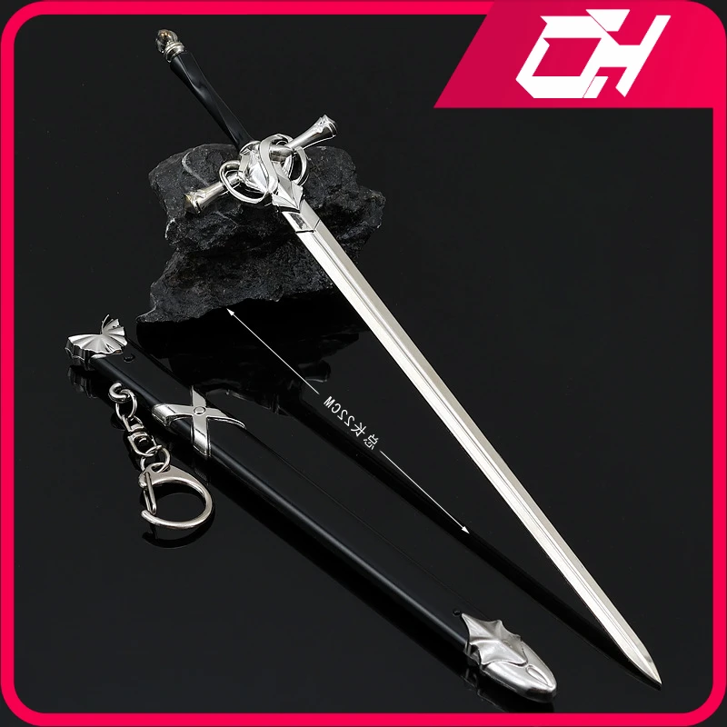 22cm Fate/stay Night Weapon Joan of Arc Sword Ruler The Holy Grail War Anime Metal Katana Sword Weapon Model Keychain Gifts Toys