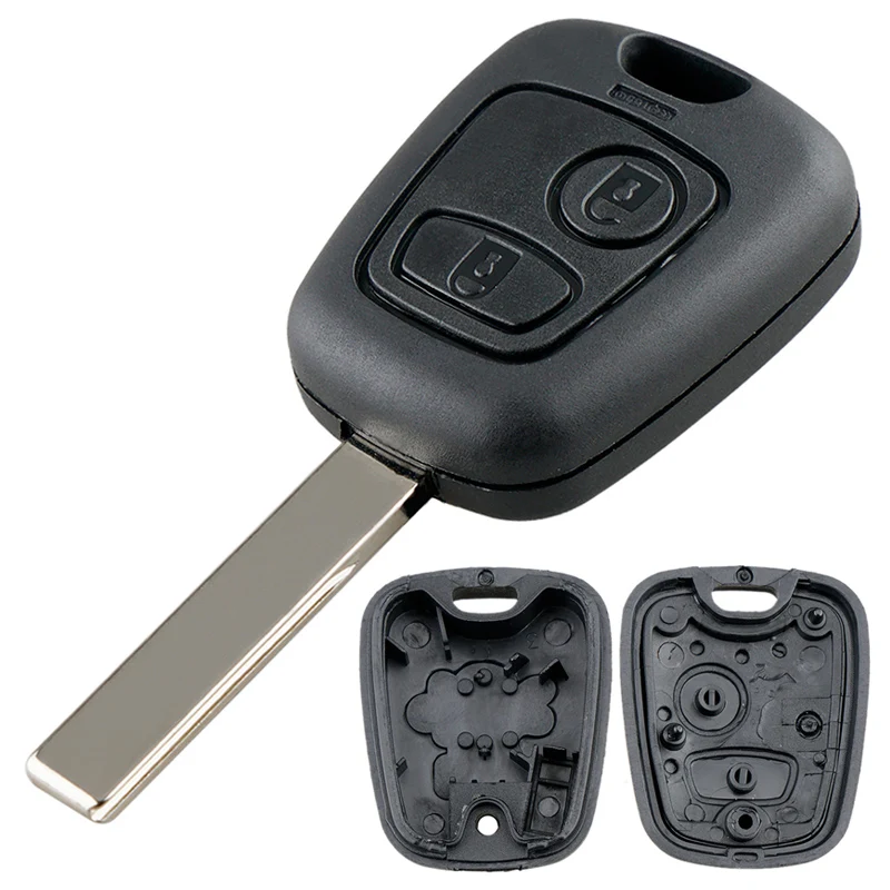 

2-кнопочный автомобильный брелок с дистанционным управлением, подходит для Peugeot Partner Expert Boxer 206, чехол для ключей со слотом и лезвием 307