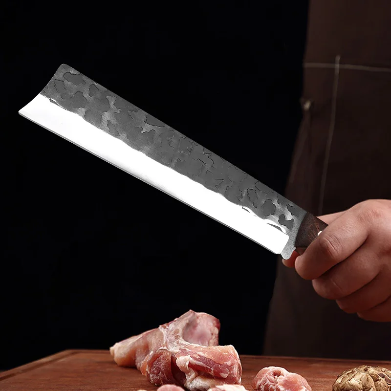 Heavy Knife Chef Cleaver Meat Chop Bone Vegetables Butcher Knife Slaughter Slicing Utility Knife Hand Forge Blade Kitchen Knives