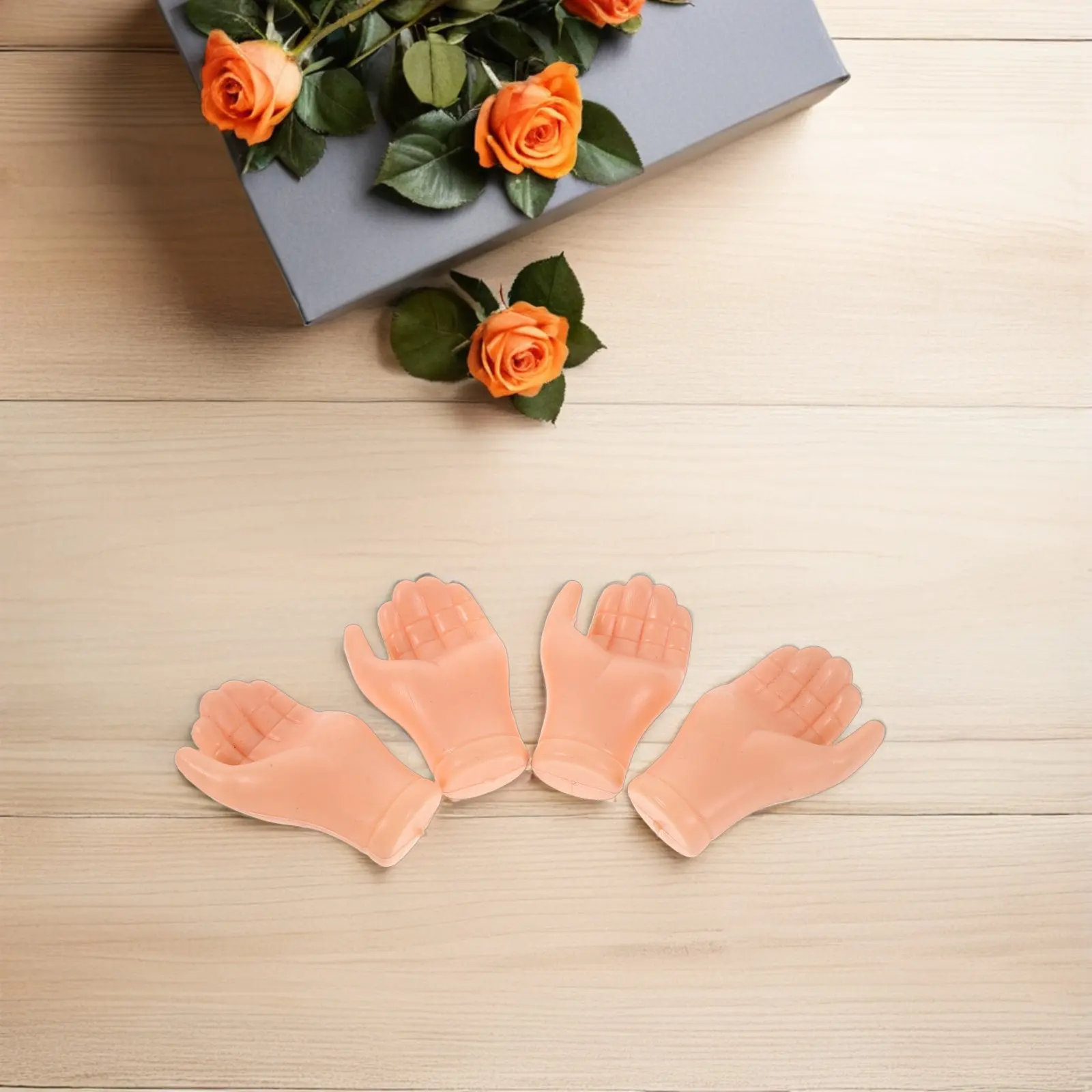 

12Pairs Realistic Miniature Plastic Hand Parts Simulation Hand Replacements for Crafting Roleplaying Puppet Making Portable