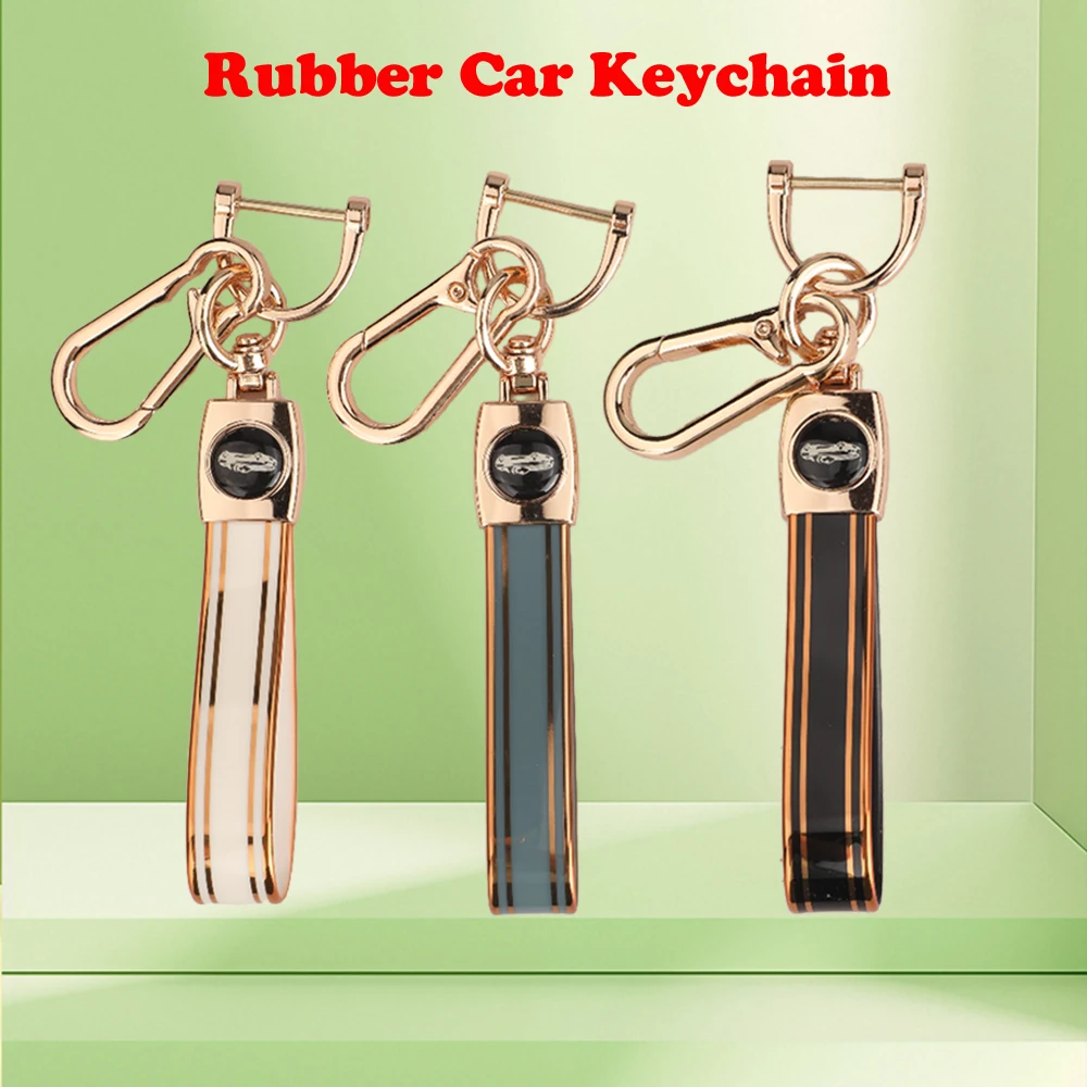 

Jingyuqin Fashion Car Keychain For Key Rings Holder Luxury Durable Never Damage Car Keys TPU Car Key Case Keychain Accessories