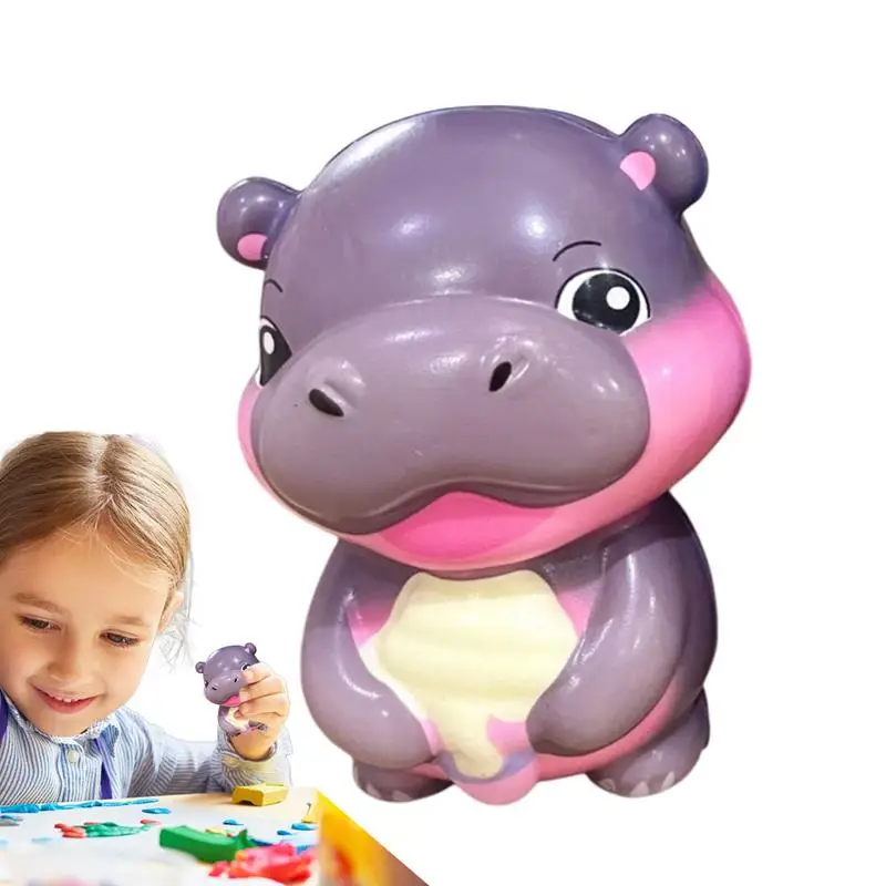 Simulation Venting Toy Hippo Soft Squeeze Toy Fidget Toys Slow Rising Animal Toy Pinching Venting Toy For Girls & Boys