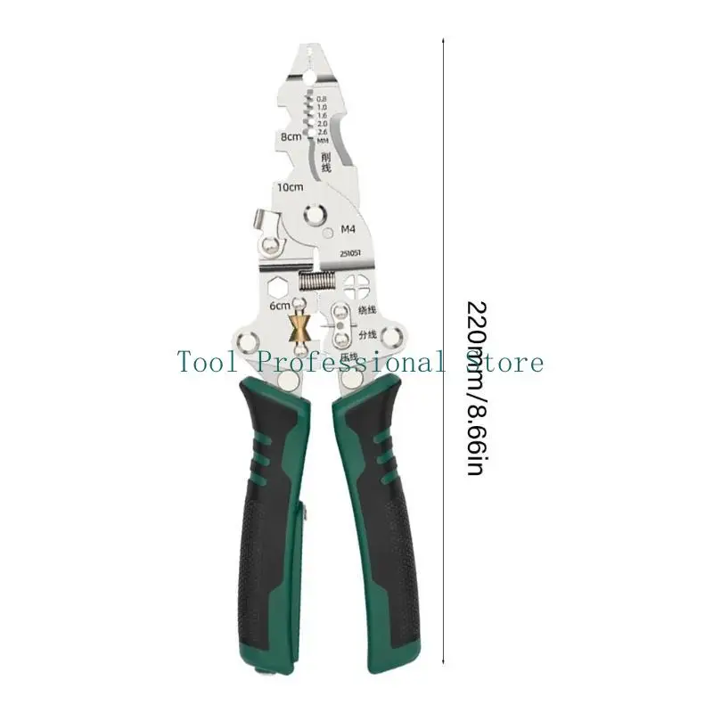 كماشة تجريد الأسلاك 57QF مع كماشة كهربائي لقياس الكهرباء 11 في 1 كماشة تجريد الأسلاك متعددة الوظائف #6