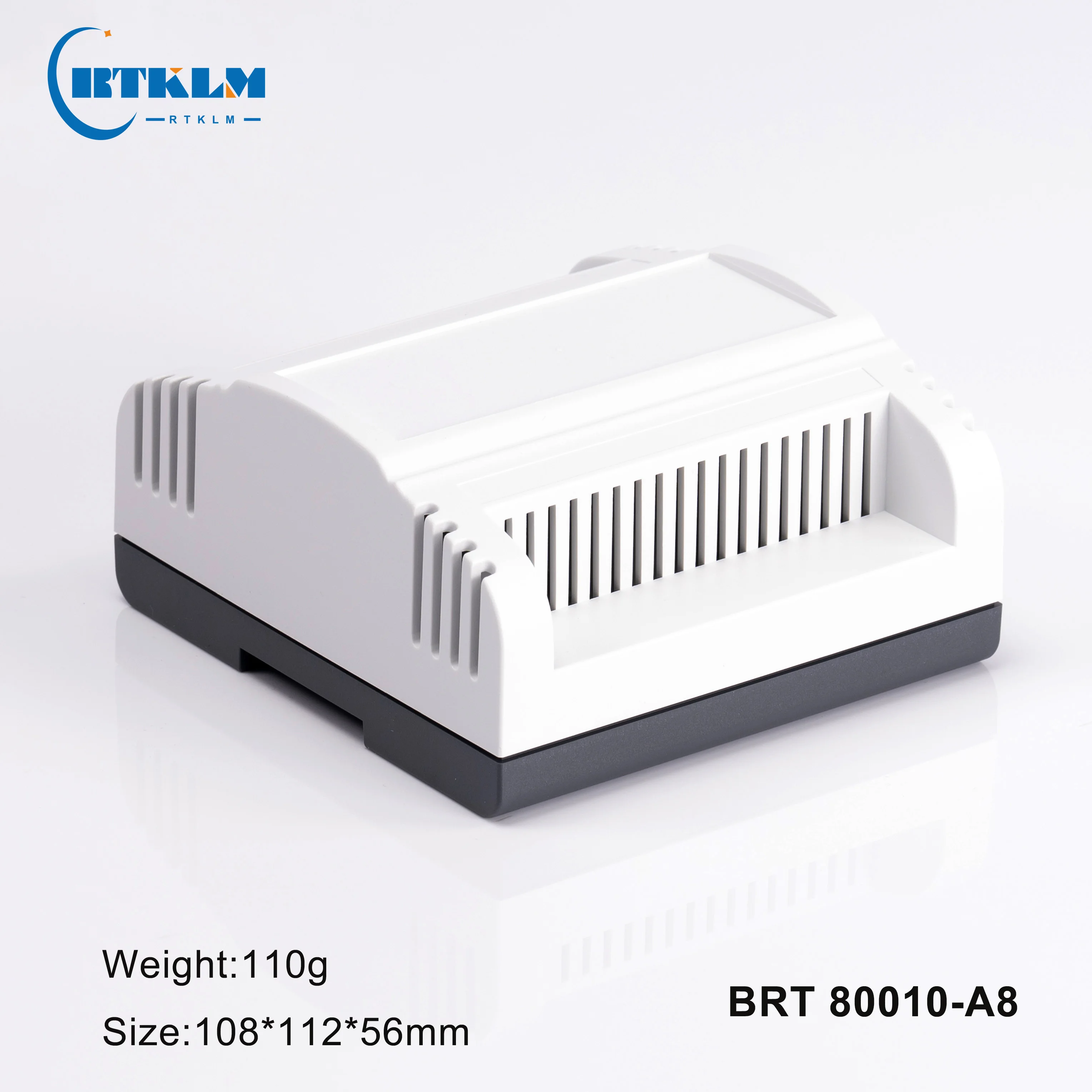 DIY Din Rail Industrial Control Enclosure Plastic Housing Junction Box Instrument Case Fireproof Material 112*108*56MM