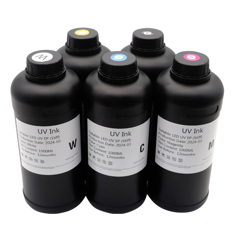 1000ML LED UV Ink For i3200 i1600 TX800 XP600 L800 L1800 L805 DX5 DX7 DX10 DX4 DX6 Printhead For Epson 1390 R1800 R1900 Printer