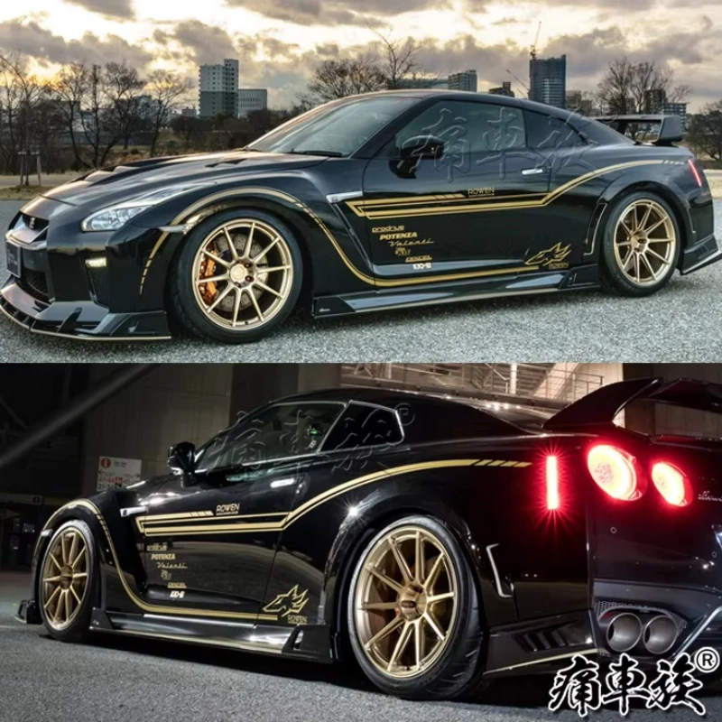 

Автомобильная наклейка для Nissan GTR Ares, внешнее украшение кузова, индивидуальная модная спортивная наклейка, пленка, аксессуары