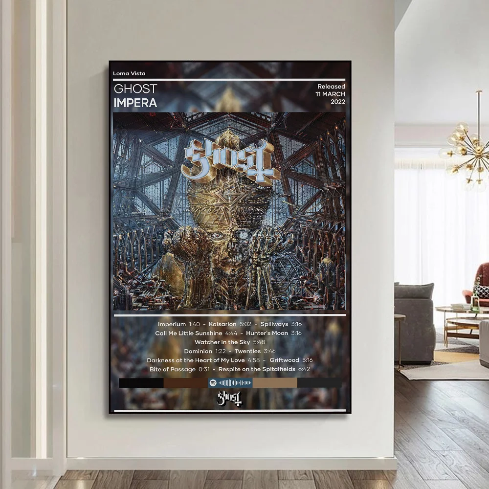Ghost Heavy Metal Band Movie Sticky Posters Vintage Room Home Bar Cafe Decor Room Wall Decor