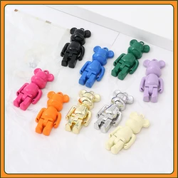 10PCS/lot Cute Cartoon Bears Pendant DIY Jewelry Accessories Alloy Spray Paint Simple Multicolor Jewelry Material Wholesale