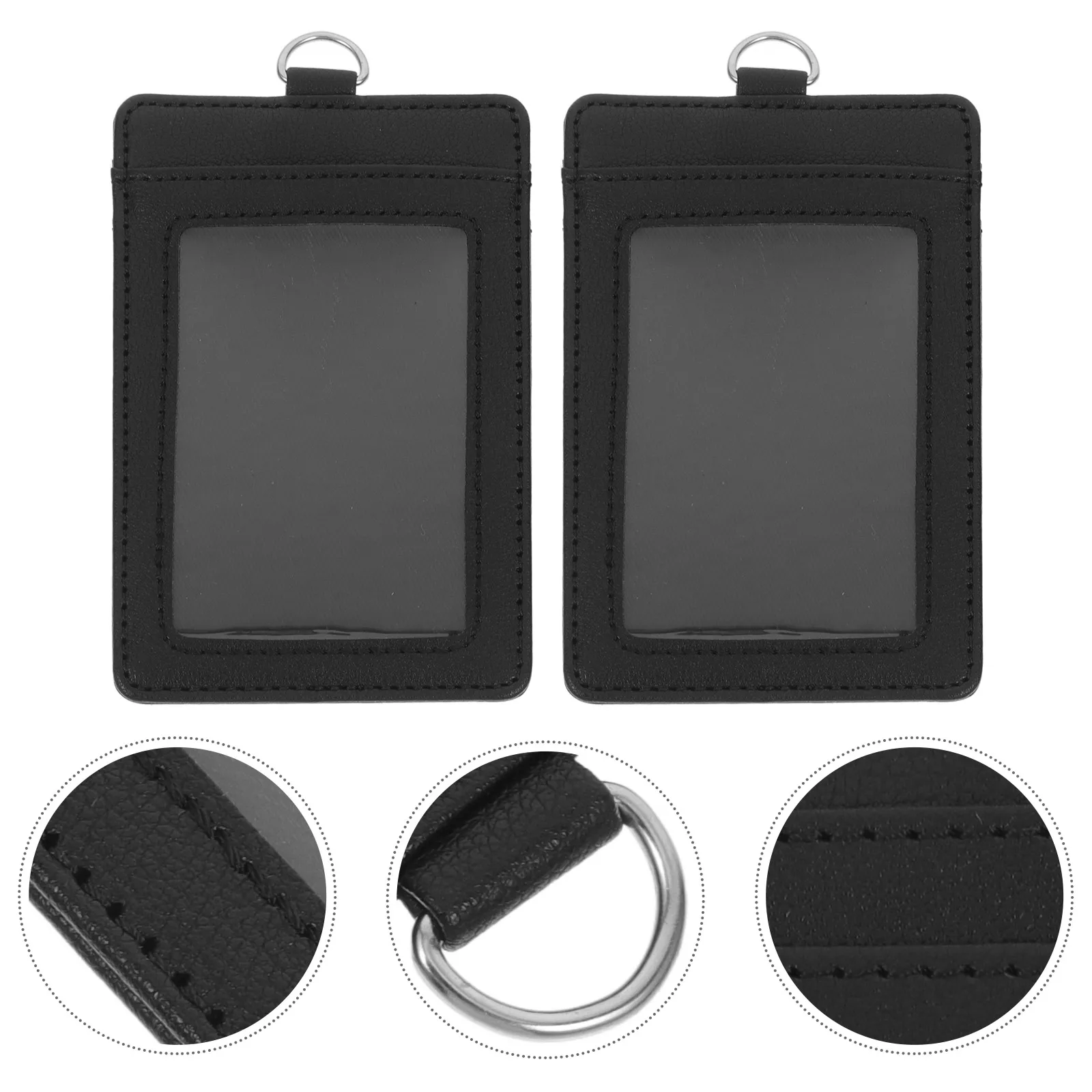 2 قطعة حاملي الهوية شارة كم بطاقة واقية كم لبطاقات الهوية بطاقات الائتمان اسم شارات Pu بطاقة واضحة قابلة لإعادة الاستخدام #2