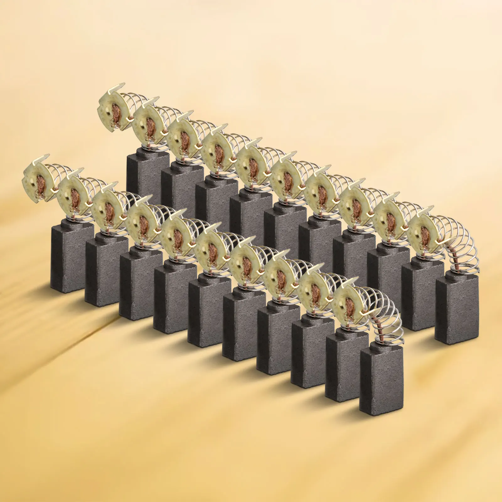 Replacement For Carbon Brushes Pack of 20 for Use with Electric Motors and Various Power Tools Including Saw Models