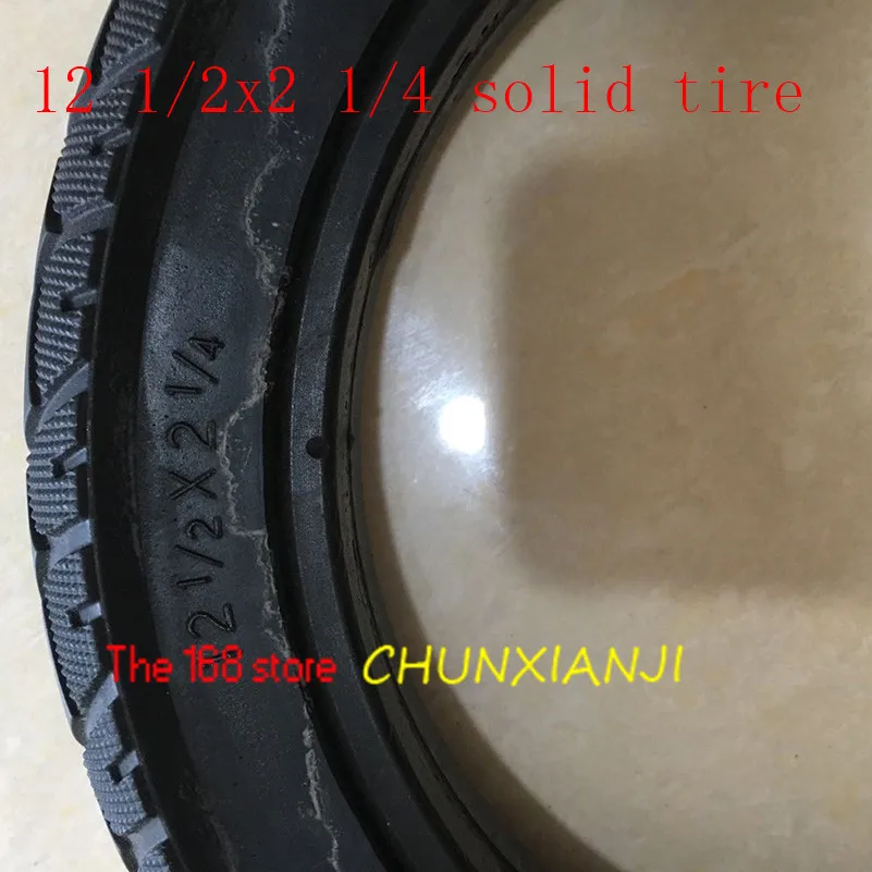 Good quality 12 1/2X2 1/4 solid tire 12 1/2*2 1/4 tubeless tyre for electric vehicle scooter non- inflatable explosion-proof