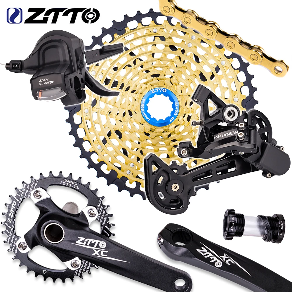accototoセット ZTTO 12 Speed Rear Derailleur Crank Set for MTB