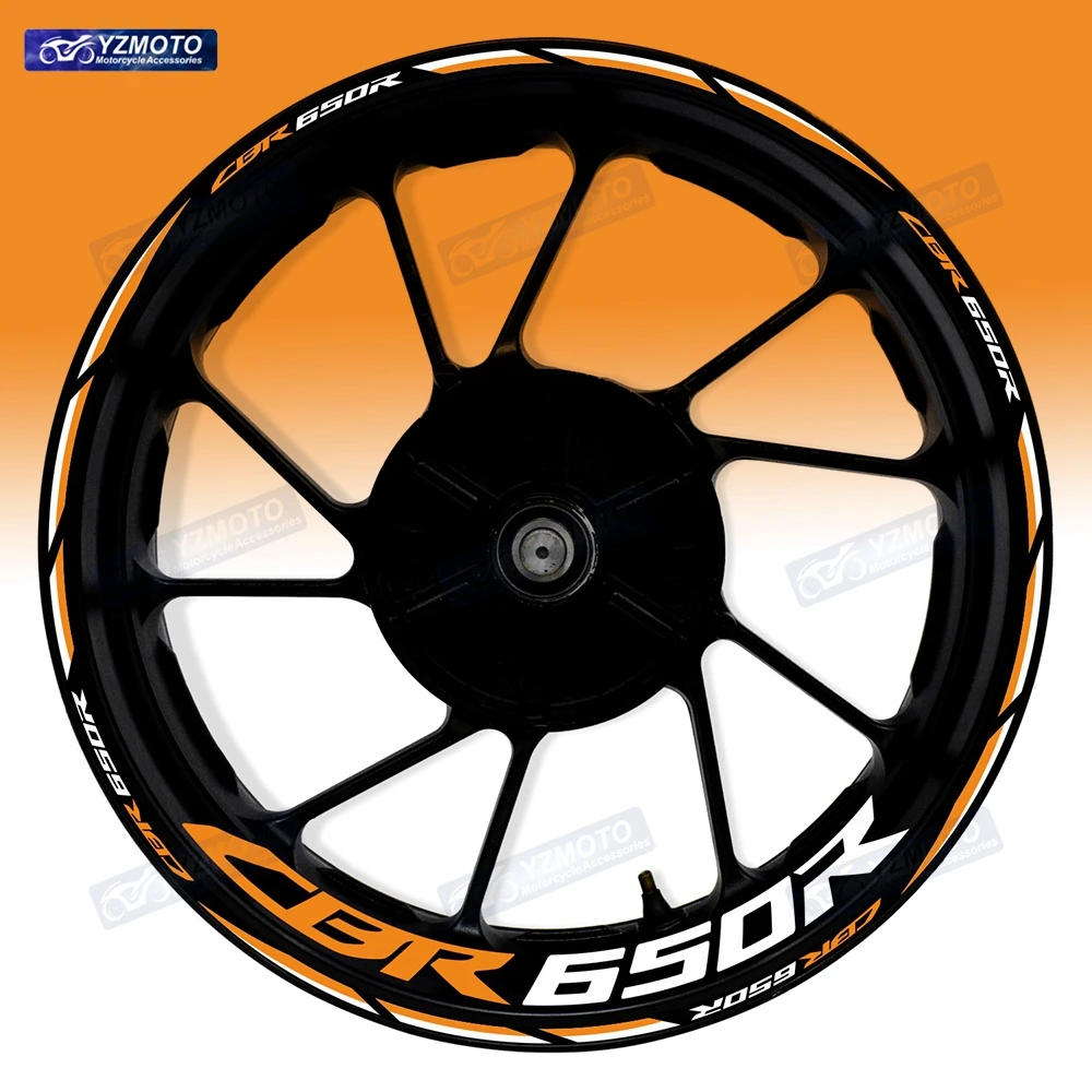 

For Honda CBR650R CBR 650R Motorcycle 17 Inch Front Rear Wheel Sticker Decal Reflective Decorative Hub Stripe Rim Stickers