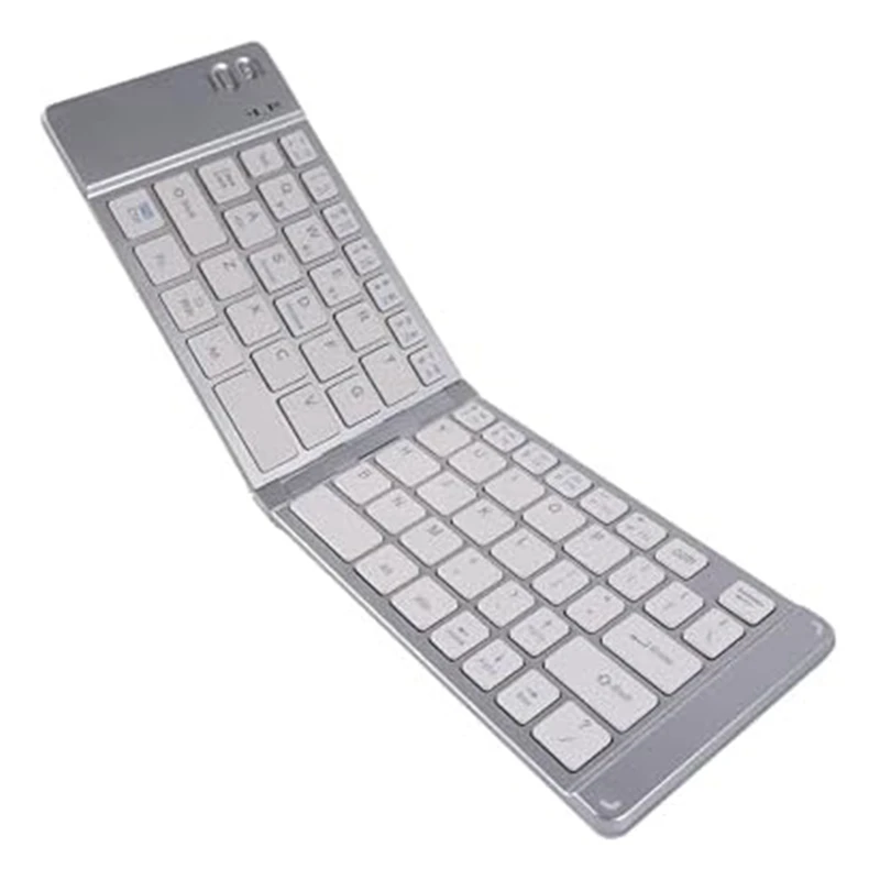 

ABSU Foldable Mini Bluetooth Keyboard. Portable Ultra-Thin Multi-Device Wireless Keyboard. 66-Key Rechargeable Keyboard