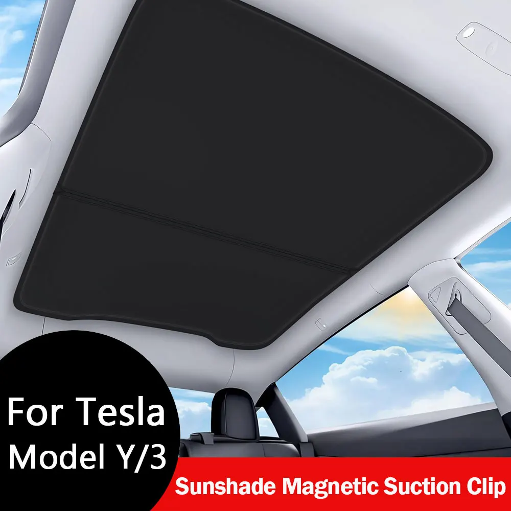 

Солнцезащитный козырек-сетка на магнитах для Tesla Model Y Juniper 2026 и Tesla Model 3 Highland (аксессуар для люка)