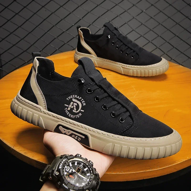 Men Casual Shoes Breathable Ice Silk Canvas Shoes Loafers Sneakers Outdoor Comfort Slip on Flat Vulacnized Shoes Adult Moccasins