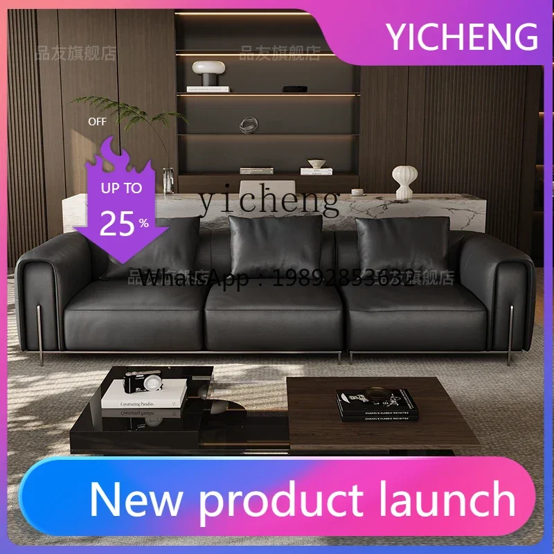 

Минималистичный диван Дарт Вейдер, современный, простой, для больших квартир, из натуральной кожи первого слоя, для гостиной, большой черный кожаный диван