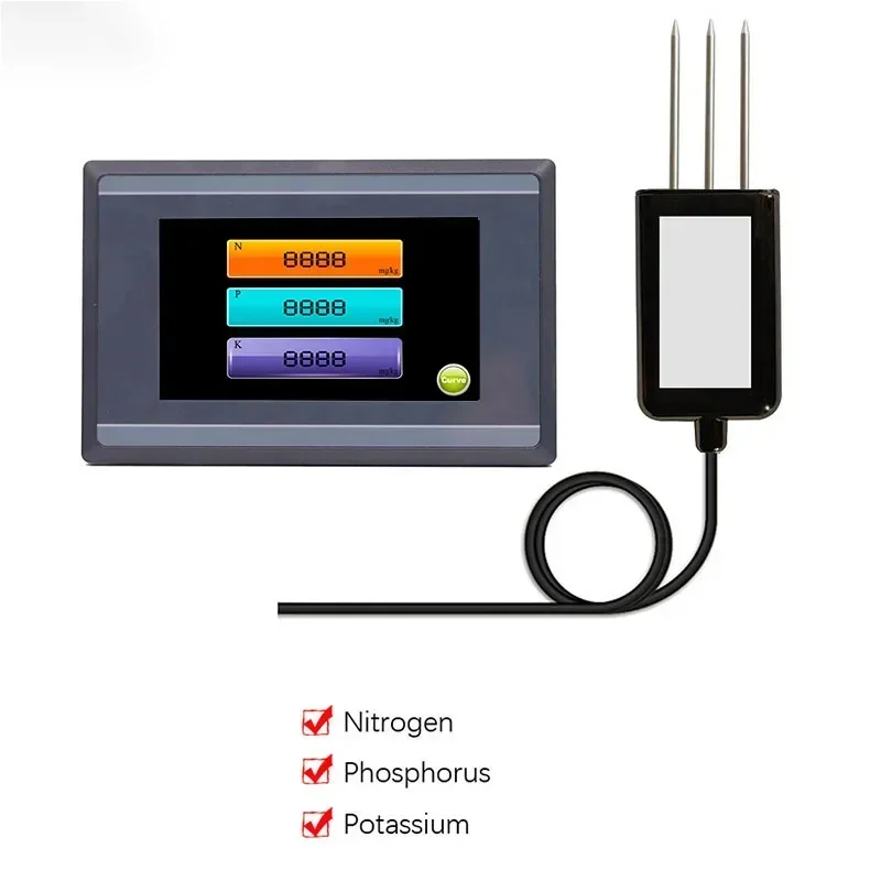 Screen Detector To Measure And Record Soil Moisture EC PH NPK Sensor