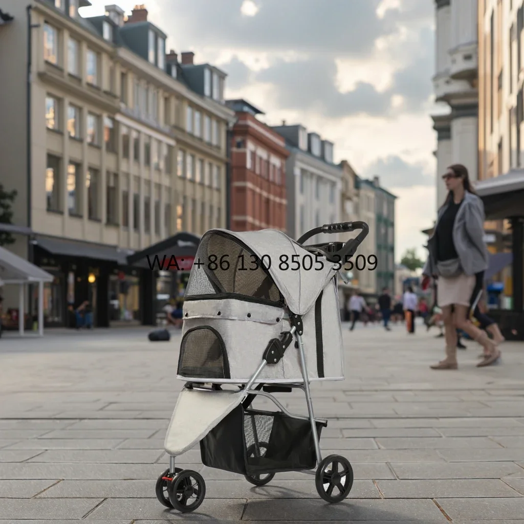 Pet Stroller for Going Out With Small and Medium-sized Dogs and Cats Large Space Lightweight and Dog Cat Stroller